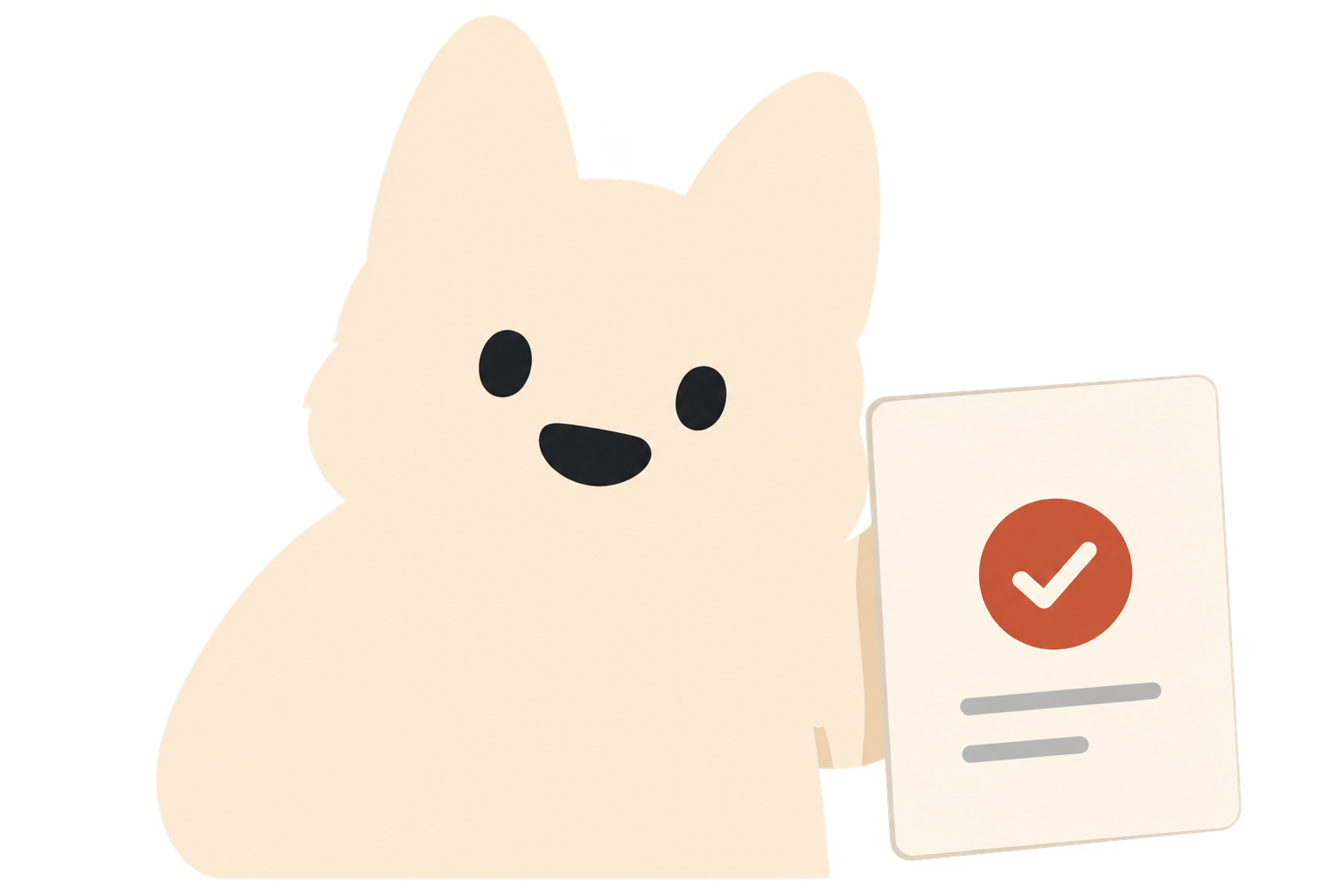 Piper holding a reviewed document